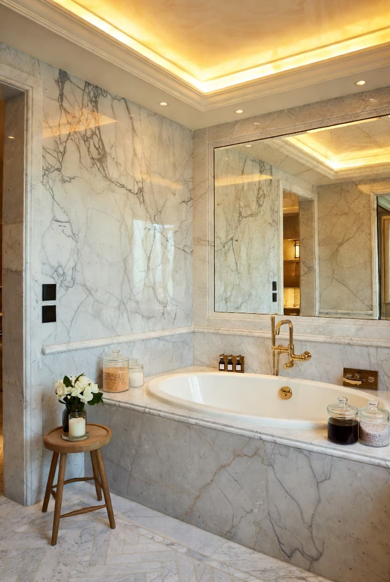 Luxury bathroom, art-directed
