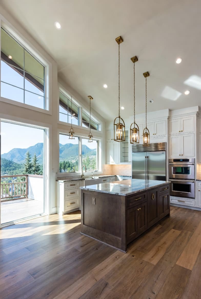 Mountain-view custom kitchen — JHH photography